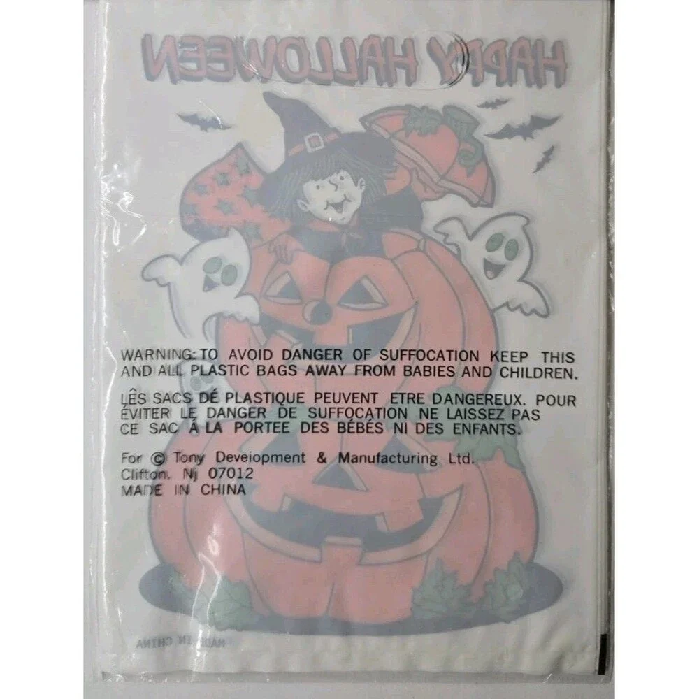 Vintage K-Mart Totally Ghoul Halloween Loot Bags Pack Of 10 (X3) Pumpkins Witch